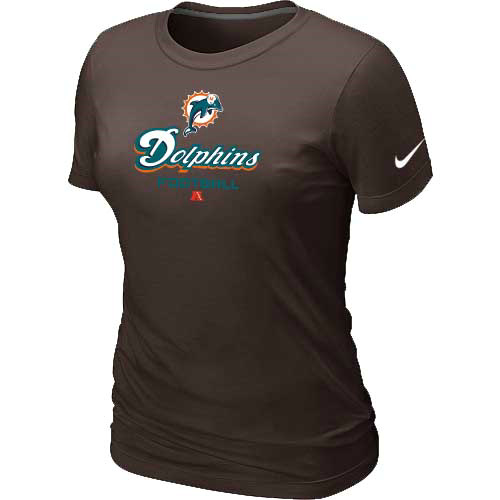 Nike Miami Dolphins Women's Critical Victory NFL T-Shirt - Brown